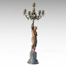 Candle Holder Statue Classical Lady Candlestick Bronze Sculpture Tpch-024 (J) / 025 (J)